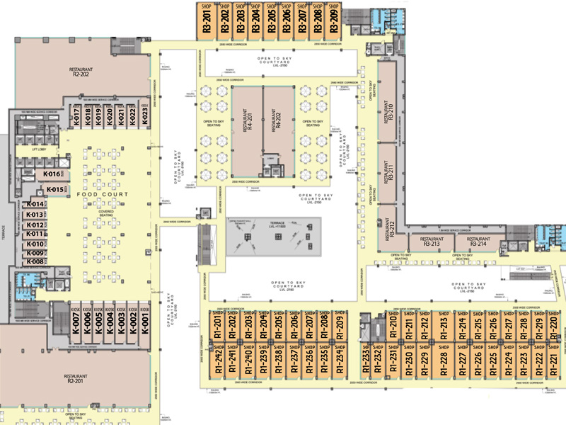 M3M Corner Walk Floor Plans and Unit Layout- Second Floor