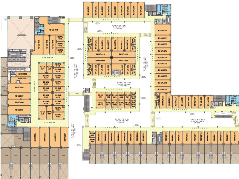 M3M Corner Walk Floor Plans and Unit Layout- Upper Ground Floor